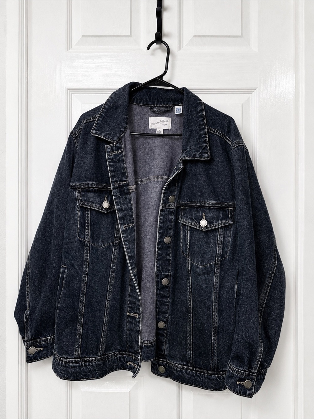 Universal Thread Washed Black Oversized Denim Jacket
